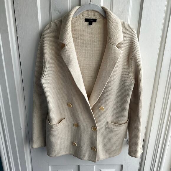 J Crew Double Breasted Sweater Blazer Jacket - Picture 3 of 10